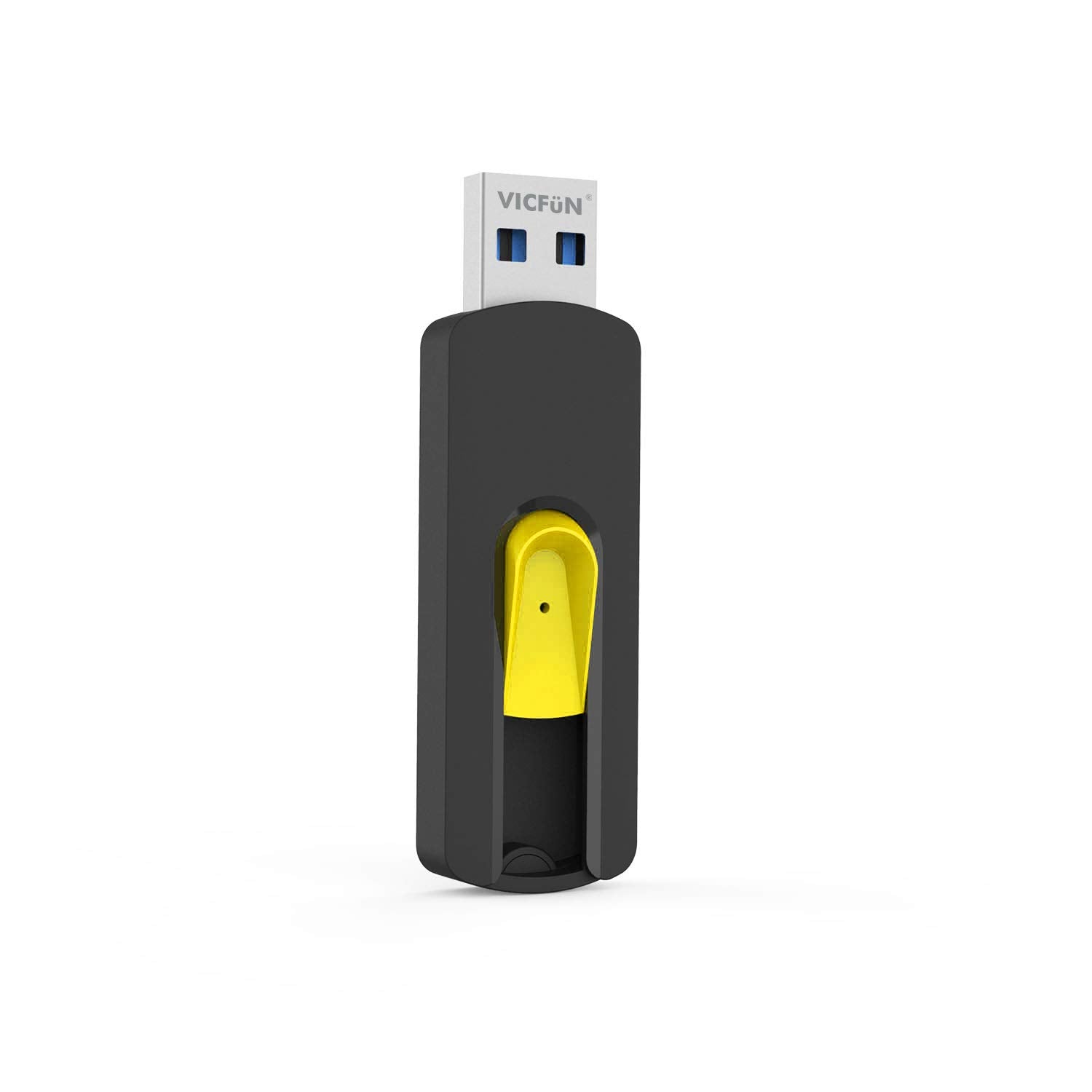 Vicfun 32Gb Usb Flash Drives Usb 3.0 Slide Retractable Usb Memory Stick 32G Data Storage 1 Pack,Yellow