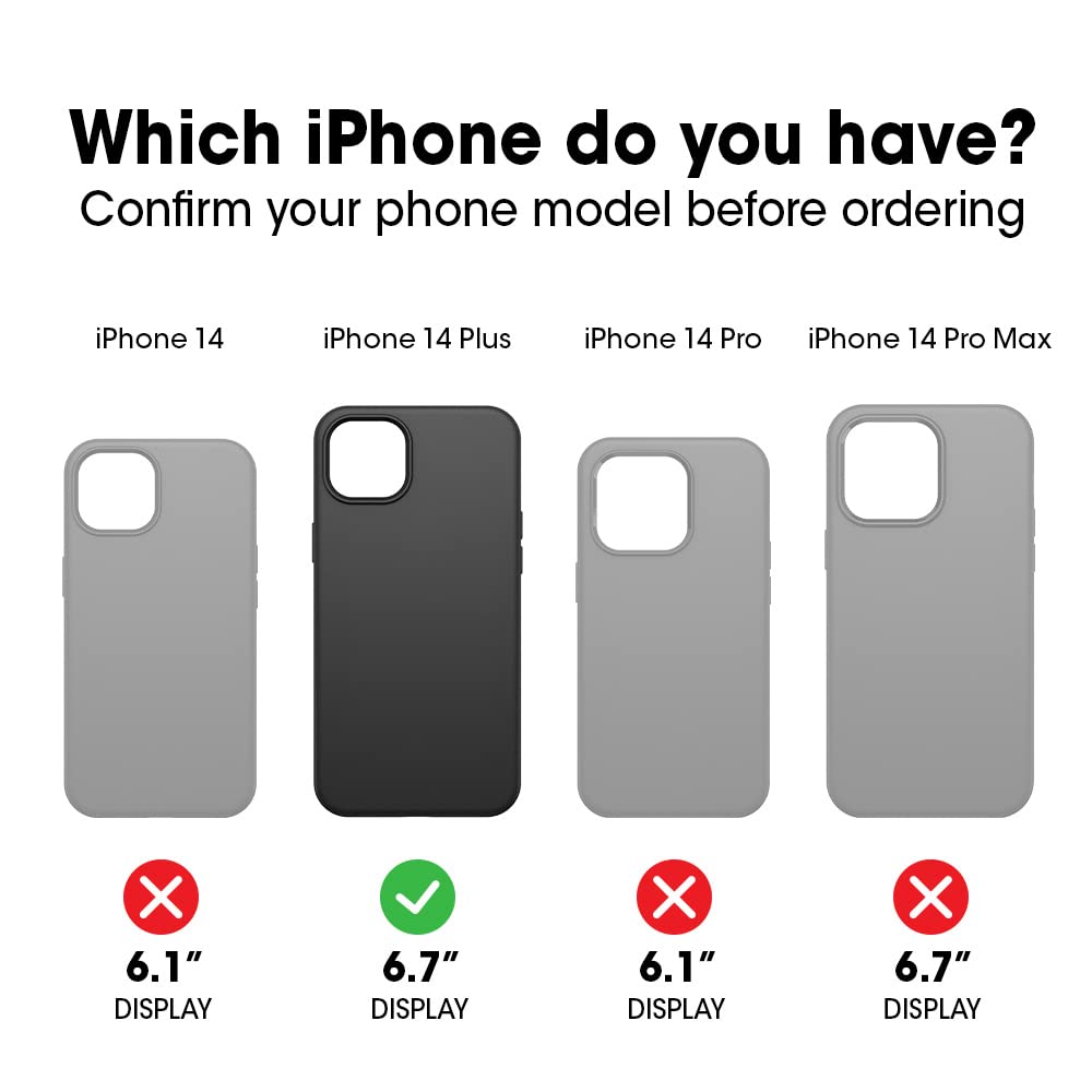 Otterbox Iphone 14 Plus Defender Series Case   Blue Suede Shoes (Blue), Rugged & Durable, With Port Protection, Includes Holster