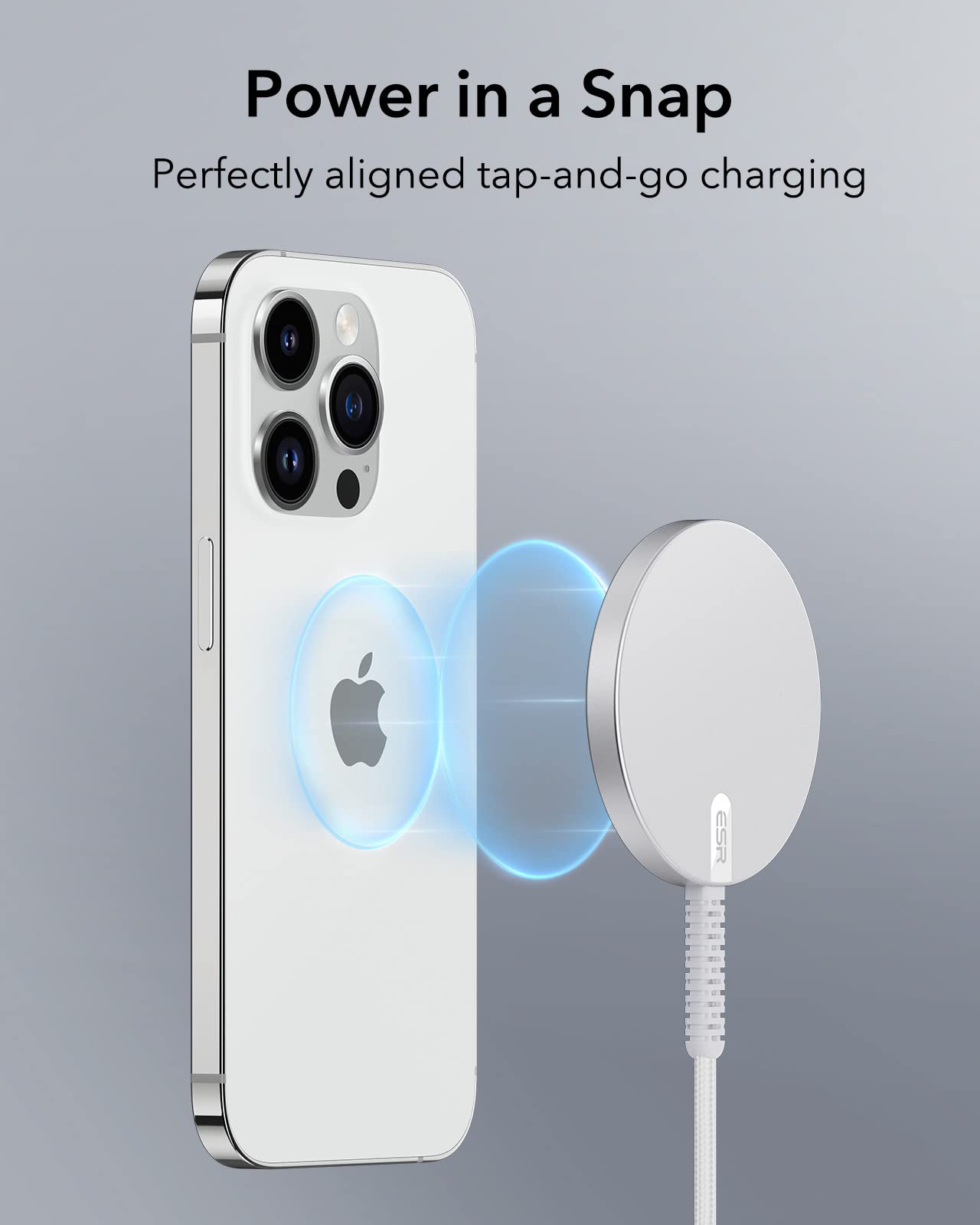 Esr For Magsafe Charger 15W Wireless Charger For Iphone 16 Pro Max/16 Pro/16/16 Plus/15/14/13/12 Apple Magnetic Charging Pad For