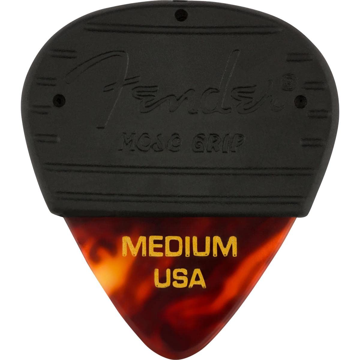 Fender Mojo Grip Guitar Picks 351 Shape, Celluloid, Tortoise Shell, Medium, 3 Pack