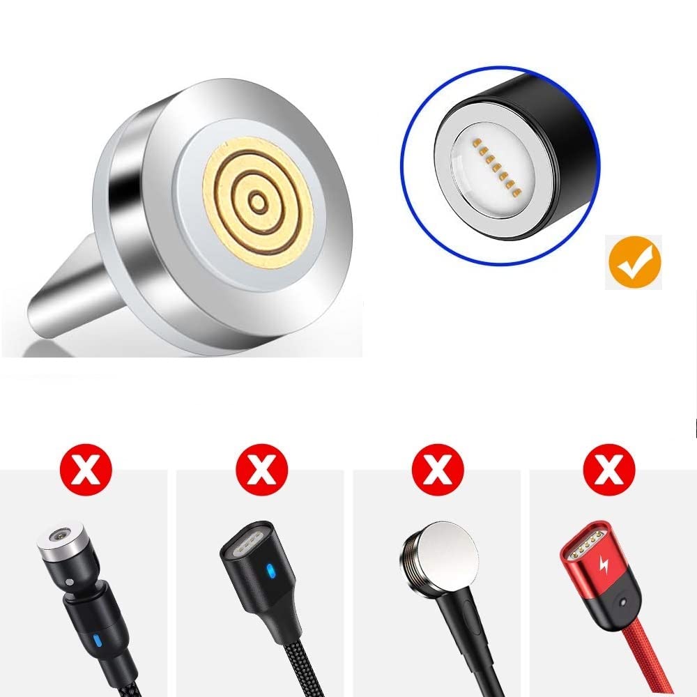 Boffdock 7 Pin I Products Magnetic Tips,6Pcs 7Pin Fast Magnetic Connector Tips For Iproducts Devices Without Usb Cables