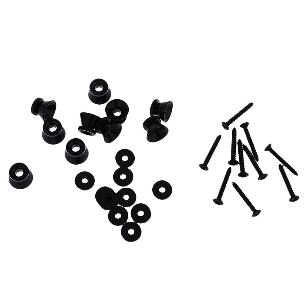 Enakshi (LABEL) Creations Acoustic Guitar Strap Locks Straplocks Strap Buttons for Electric Bass BlackMusical Instruments & Gear