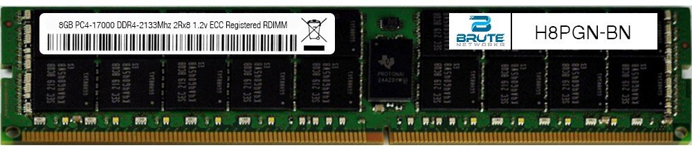 Brute Networks H8Pgn Bn   8Gb Ddr4 2133Mhz 2Rx8 Ecc Registered Rdimm (Compatible With Oem Pn# H8Pgn)