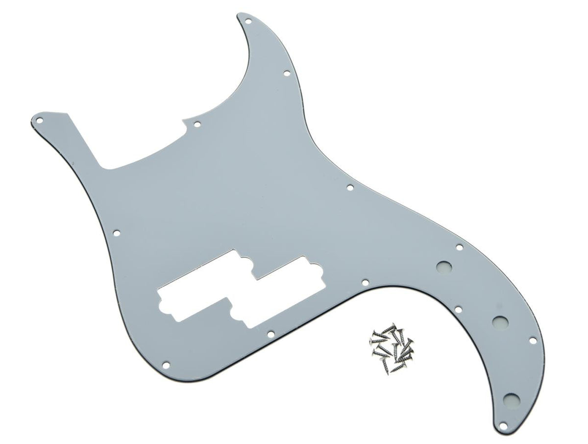 Kaish 13 Hole P Bass Style Pickguard Pb Scratch Plate Bass Pickguard For Usa/Mexico Precision P Bass White 3 Ply