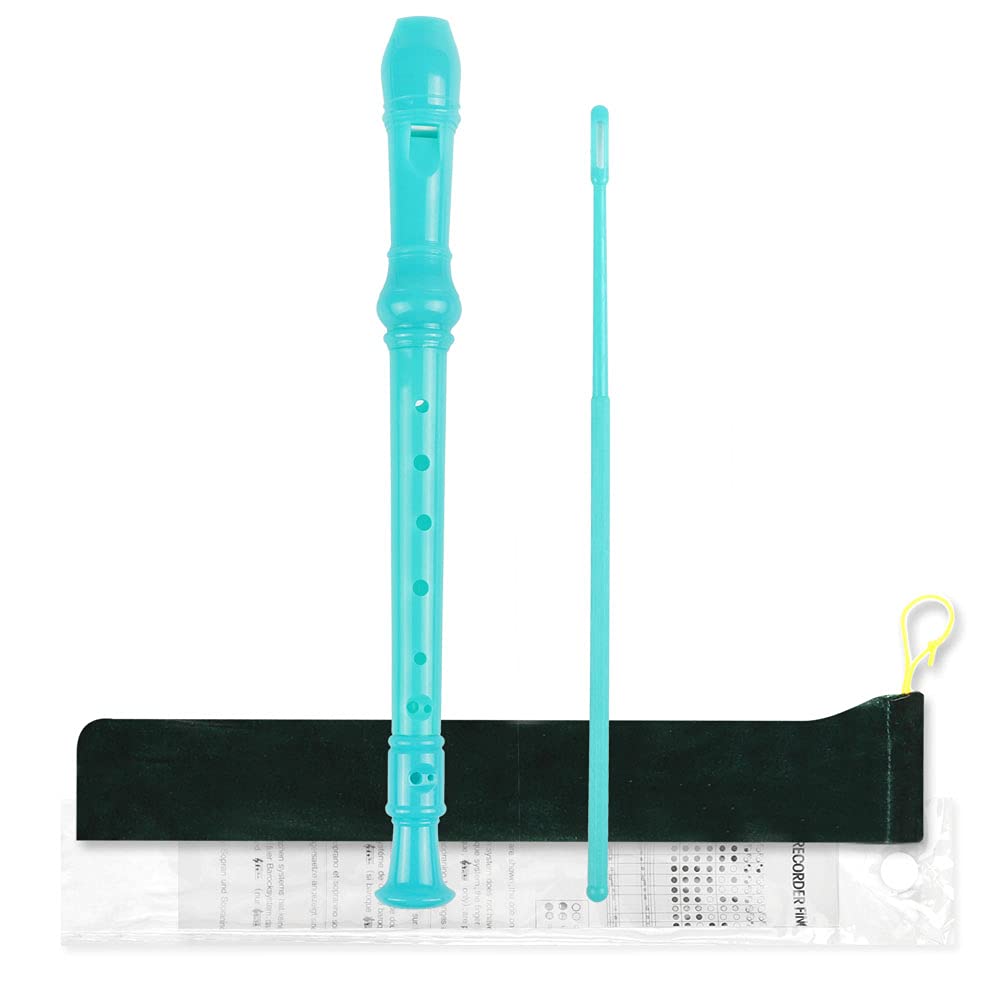 Mr.Power Soprano Recorder German Style C Key Recorders Gift For Beginners Practice, Education, Performance, Ensemble Playing (Green)