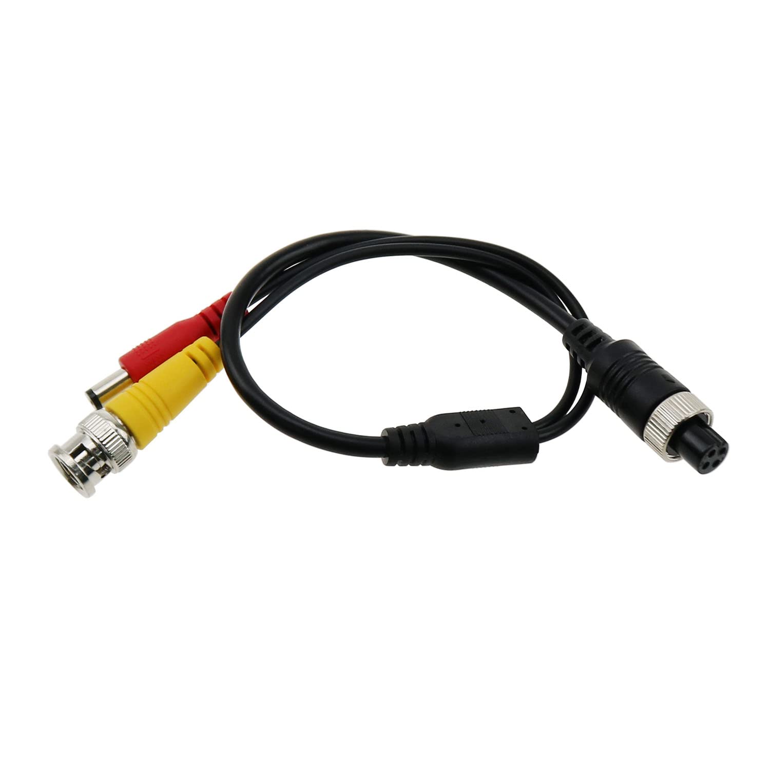 Zzhxsm M12 Connector To Bnc+Dc Adapter M12 4P Female To Male Bnc And Dc Extension Cable Aviation Plug For Cctv Camera Security D