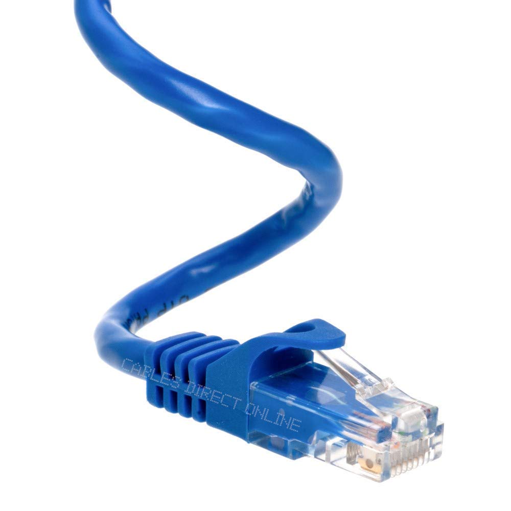 Cables Direct Online Blue 75Ft Cat6 Ethernet Network Cable Rj45 Internet Modem Patch Cord