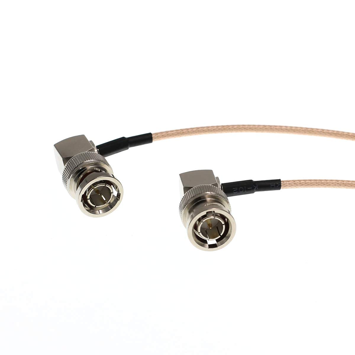 Drri Right Angle Bnc Male To Bnc Male 75 Ohm Hd 3G Sdi Coaxial Cable For Ursa Mini And Small Hd Monitor (30Cm/ 12'')