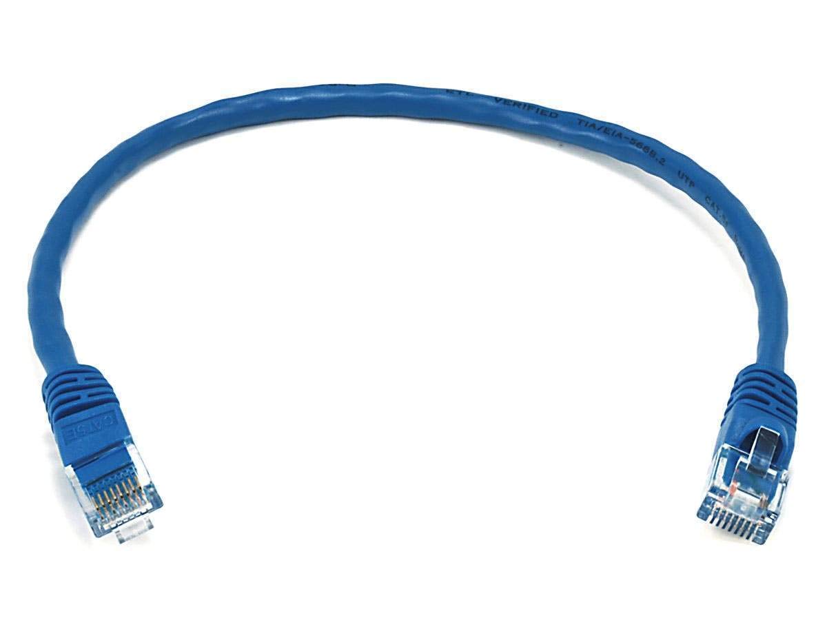 Monoprice 1Ft 24Awg Cat6 550Mhz Utp Ethernet Bare Copper Network Cable   Blue