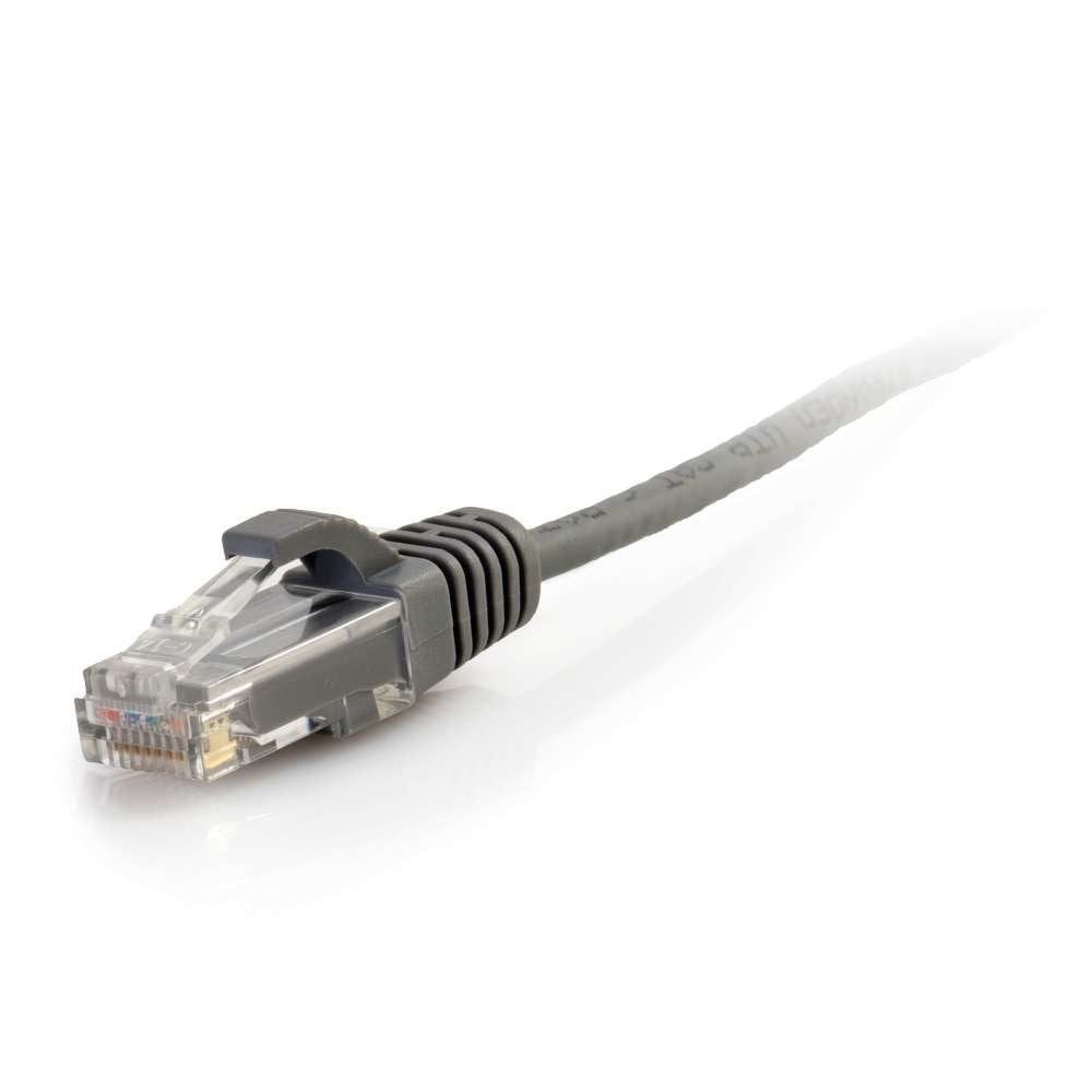 C2G/Cables To Go 01096 Cat6 Snagless Unshielded (Utp) Slim Network Patch Cable, Grey (10 Feet/3.04 Meters)