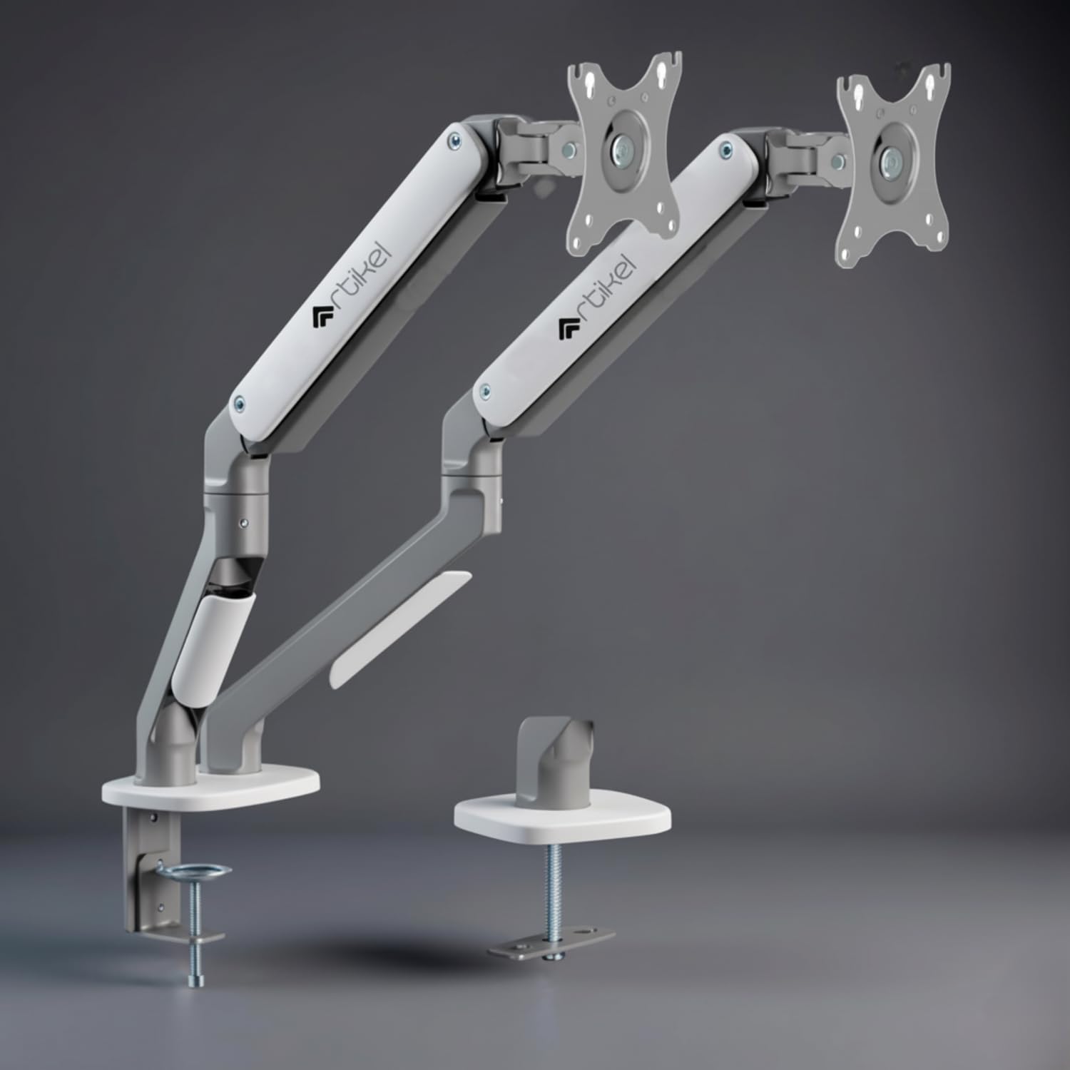 Artikel Monitor Desk Mount Adjustable Spring Assisted Monitor Arm Vesa Mount With C Clamp Grommet Mounting Base Computer Monitor