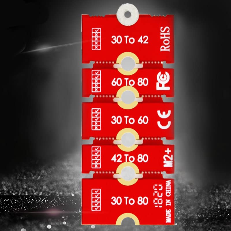 Acxico 2 Pcs M.2 Ngff Nvme Ssd 2230 2242 2260 2280 Length Extend Adapter Bracket Card Plate