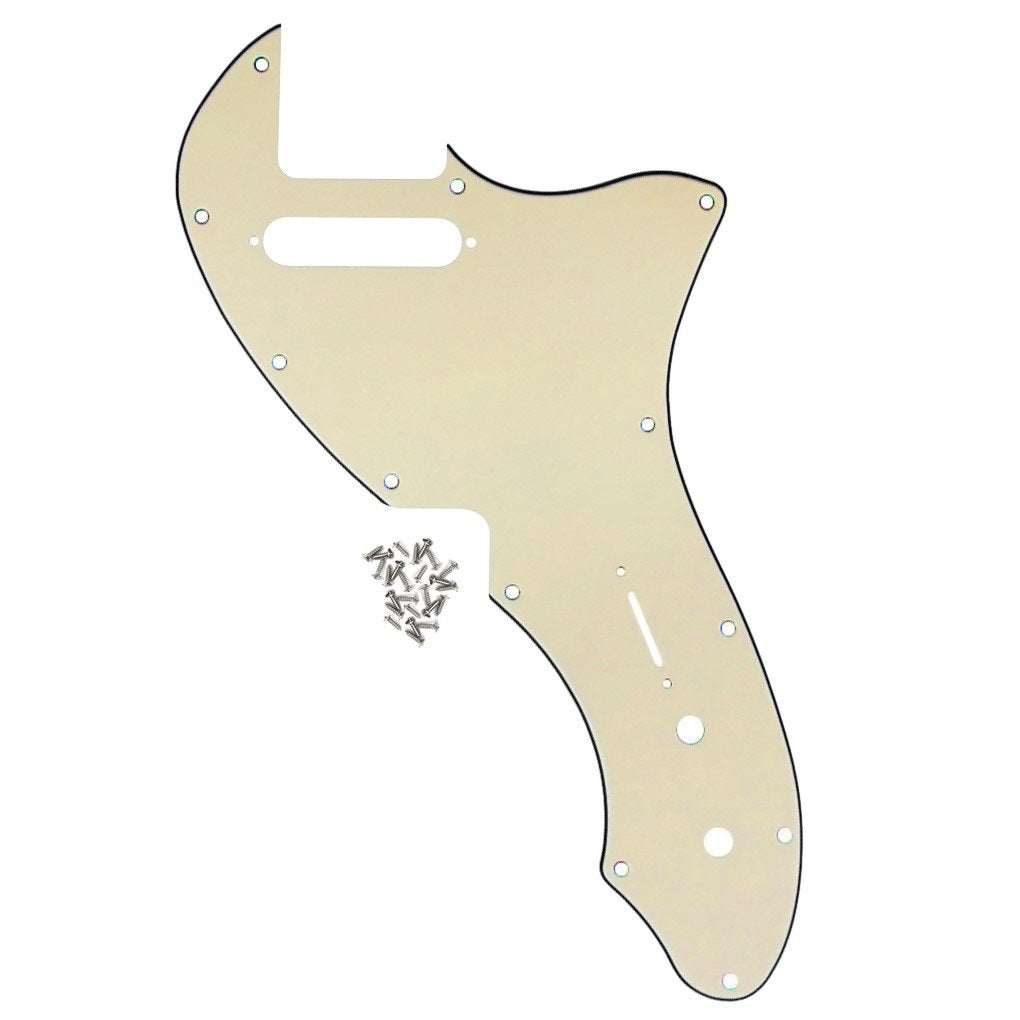 FLEOR 3Ply Cream TL Pickguard Guitar Pick Guard Plate with Screws Fit 69 TL Thinline Re-issue Guitar Part