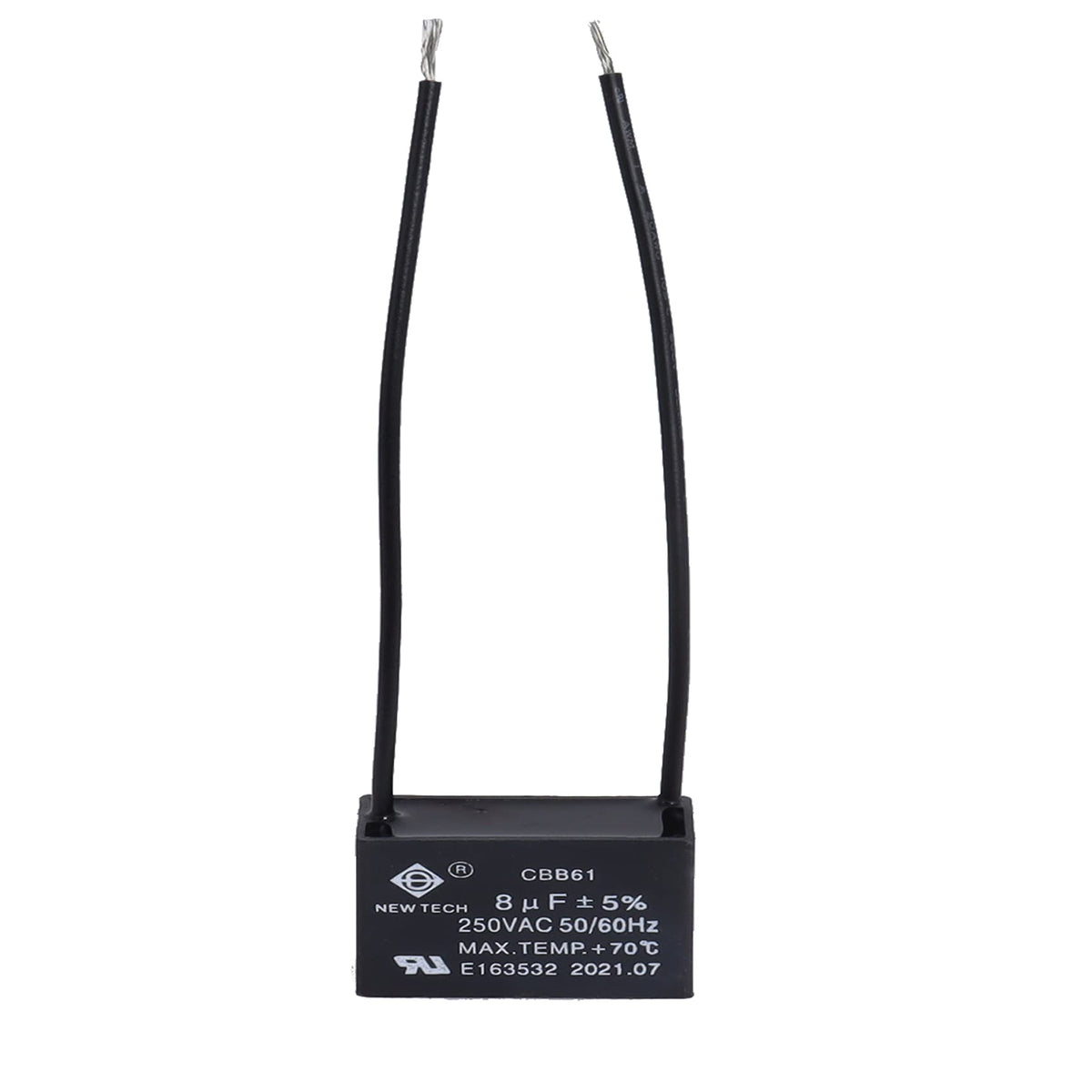 Podoy Cbb61 8Uf Ceiling Fan Capacitor 2 Wire For New Tech 250Vac 50/60Hz
