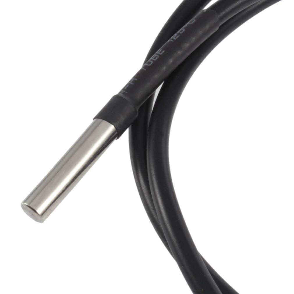 Hiletgo 5Pcs Ds18B20 Temperature Sensor Temperature Probe Stainless Steel Package Waterproof 1M