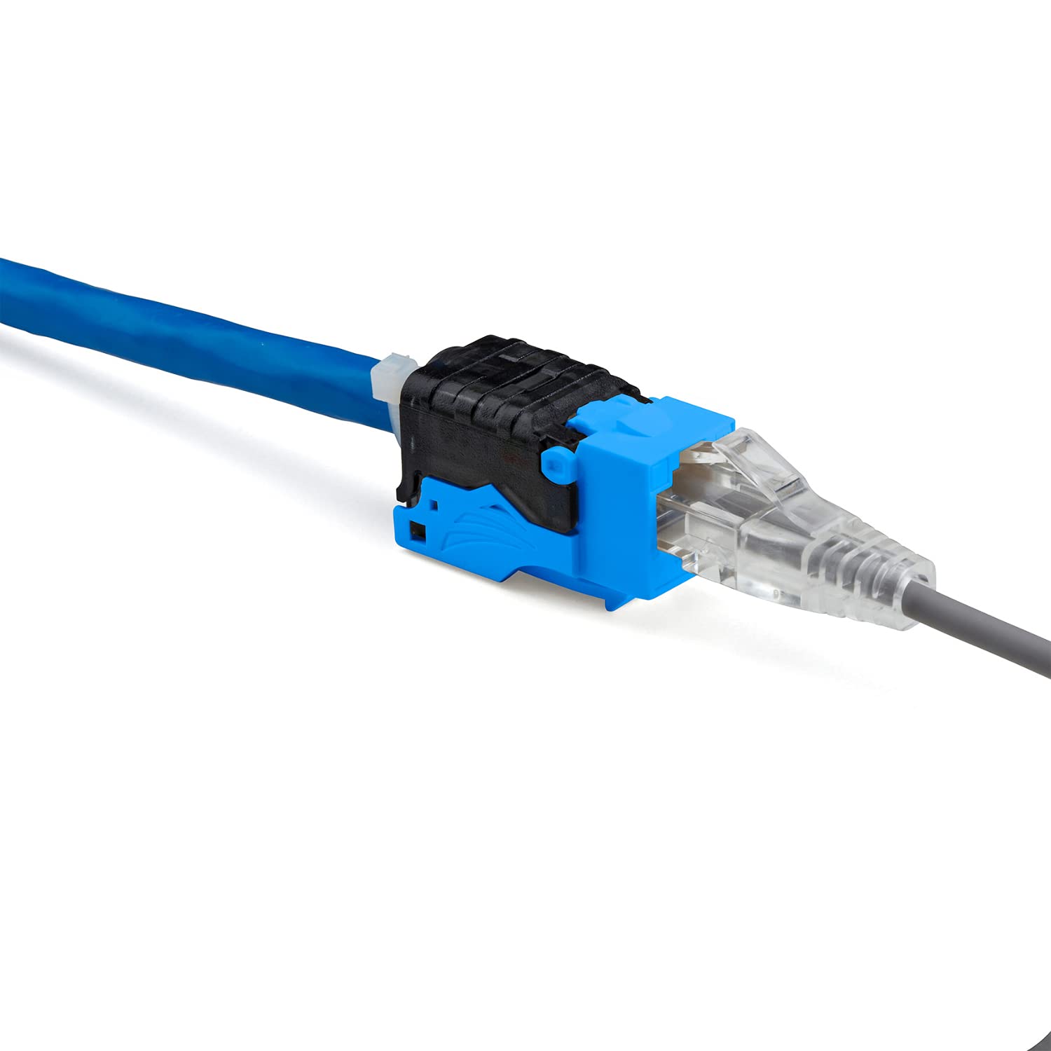 Truecable Cat6 Toolless Keystone Jack, Unshielded (Utp), Poe++ (4Ppoe) 100W, Ul Listed, Etl Verified, Ansi/Tia Certified, Modular Rj45 Female, Blue, 2 Pack