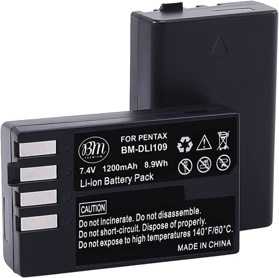 BM Premium D LI109 Battery and Battery Charger for Pentax KP, K R, K S1, K S2, K 30, K 50, K 70, K 500 Digital SLR Camera