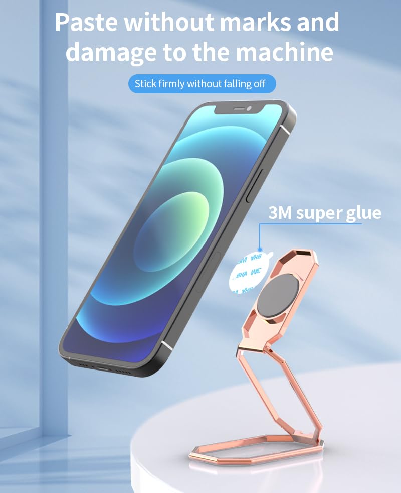 Rimyam Phone Ring Holder Finger Kickstand Foldable Cell Phone Stand 360Rotation Metal Ring Grip Holder For Magnetic Car Mount Co