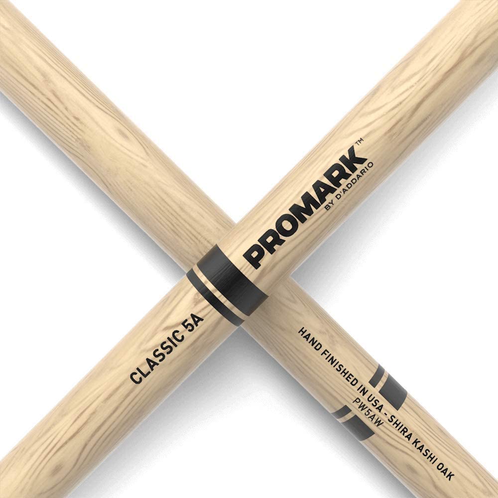 Promark Classic Attack 5A Shira Kashi Oak Drumsticks, Oval Wood Tip, Buy 3 Pairs Get 1 Free
