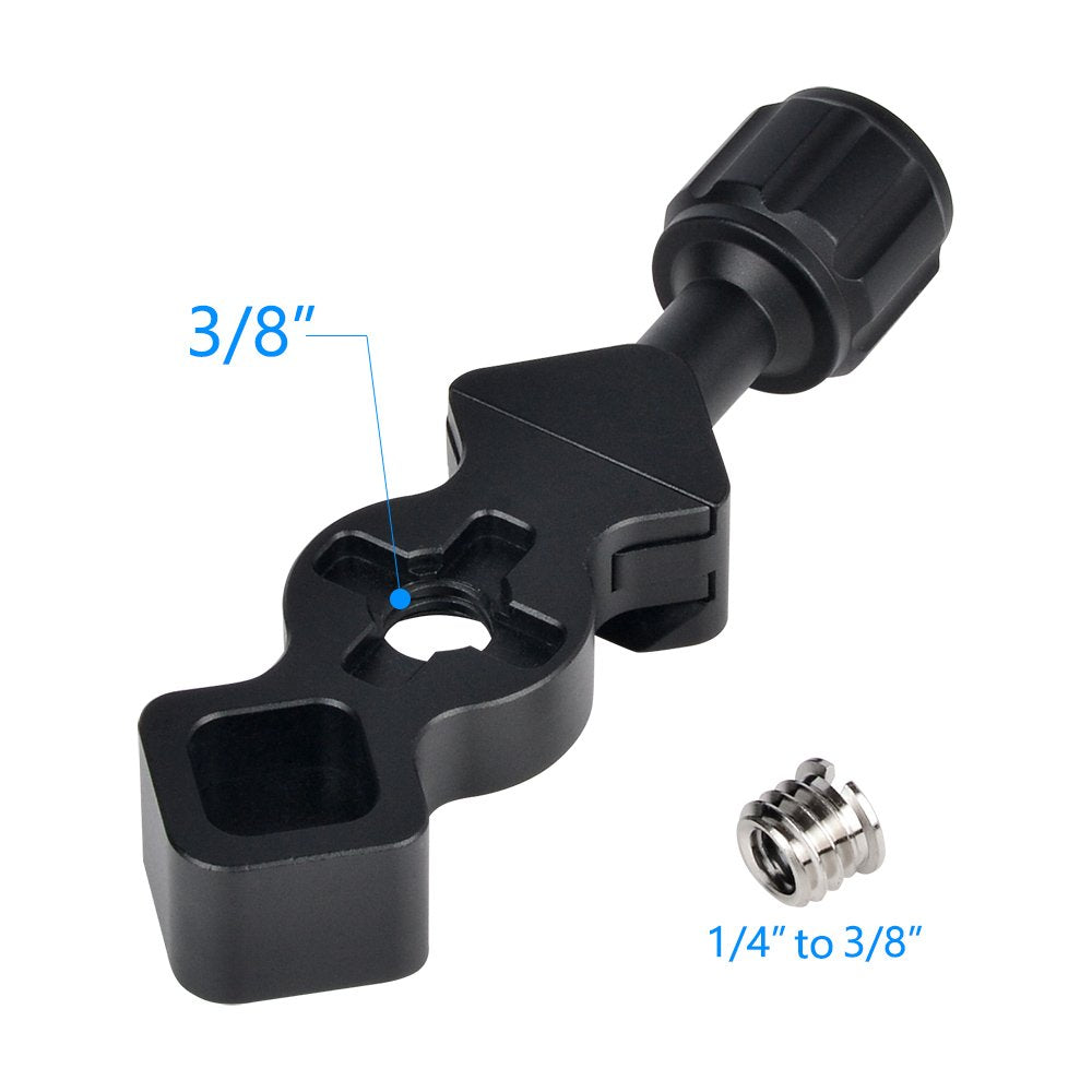 Cavix Fc 25 Mini Fish Bone Style Quick Release Clamp With 3/8' 1/4' Screw Adapter For Tripod Head Compatible With Arca Style Plate