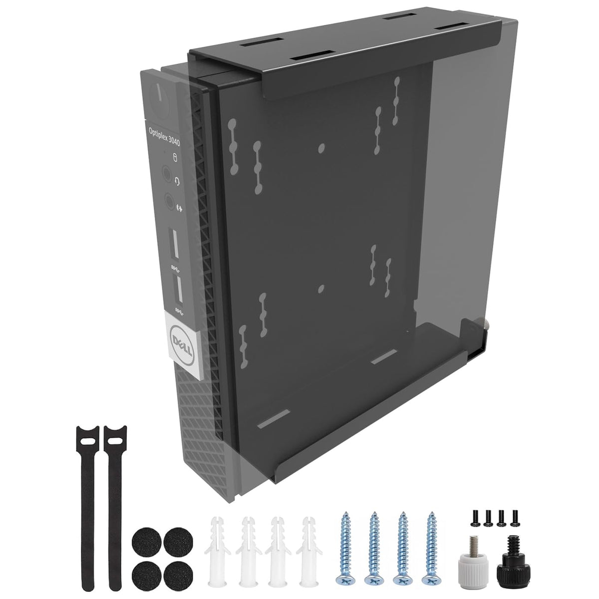 Jingchengmei Wall Mount For Mini Pc, Compatible With Dell Optiplex Micro Form Factor Case, Vesa And Under Desk Available, Fits Mff 7080, 7060, 7010, 5060, 3040, 3046, 3050, 3060, 3090 And More(Hdm)