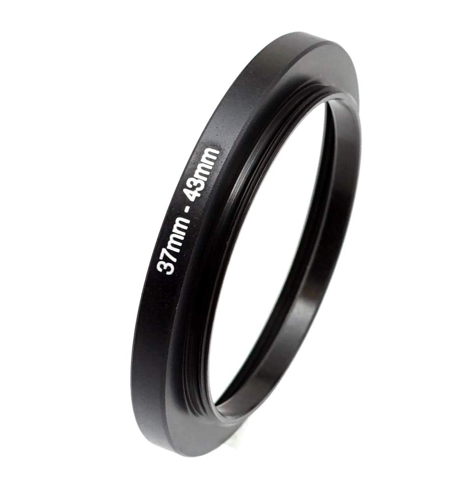 (2 Pcs) 37-43Mm Step-Up Ring Adapter, 37Mm To 43Mm Step Up Filter Ring, 37Mm Male 43Mm Female Stepping Up Ring For Dslr Camera L