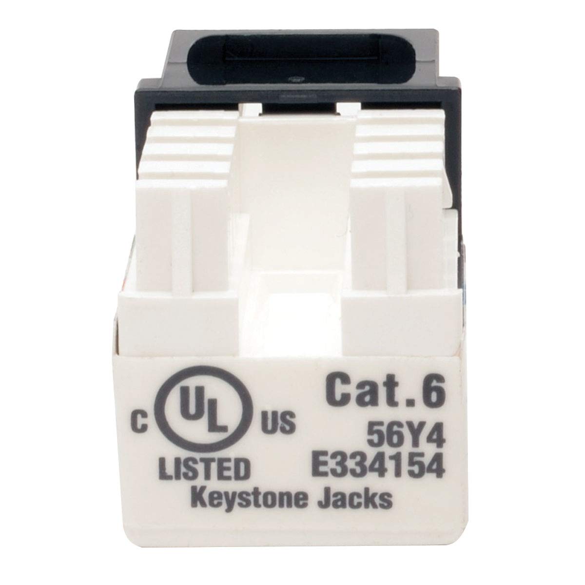 Tripp Lite Cat6 Cat5E 110 Style Punch Down Keystone Jack, Black, 10 Pack (N238 010 Bk)