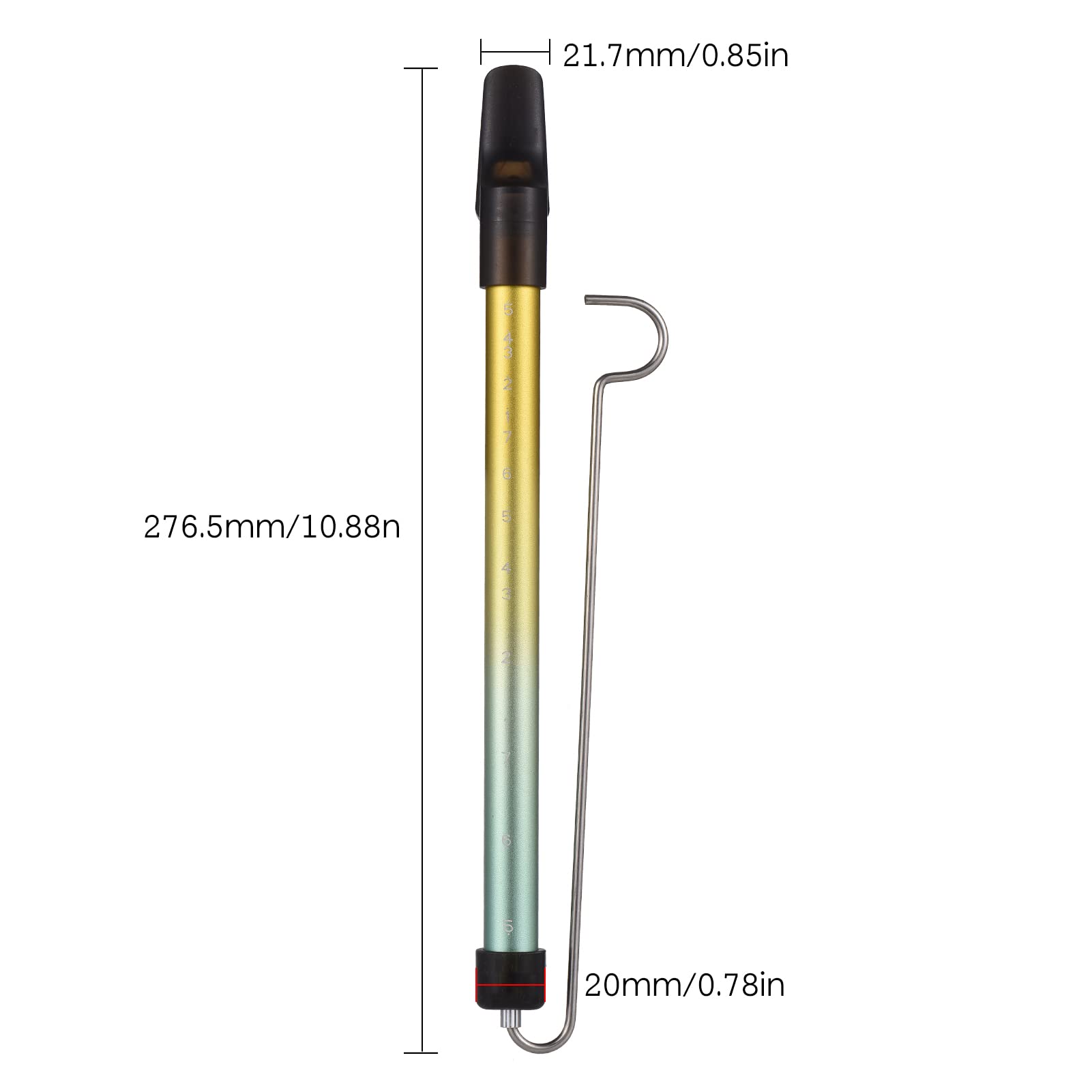 Btuty Metal Sliding Whistle Scale Sliding Flute With Steel Slider Instrument Kazoo Flute Game Party (Multicolor)