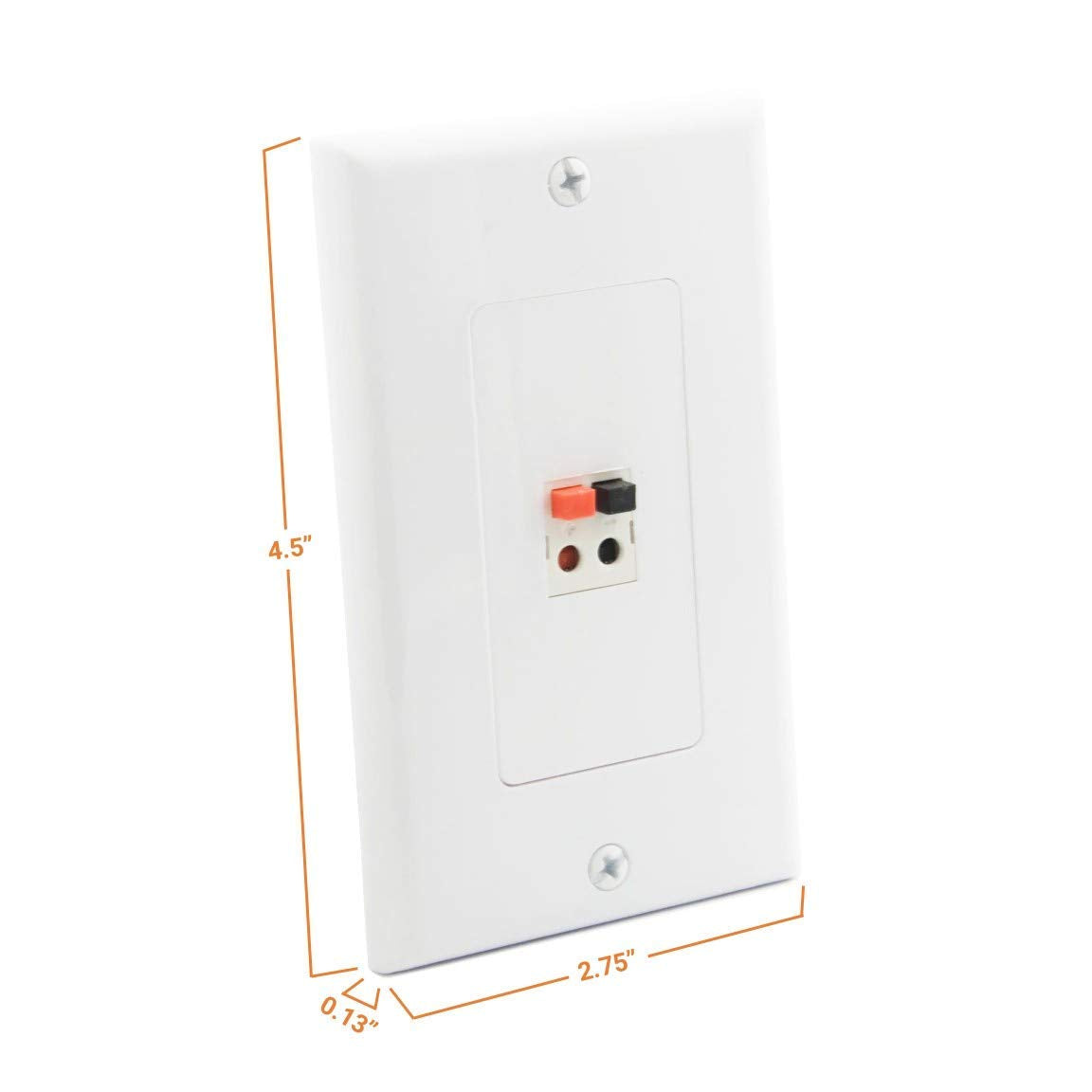 Diytech Premium 1 Speaker Wall Plate, Speaker Plug, Supports 1 Speaker Configurations, Speaker Port For Wall Speaker Wire, Speak
