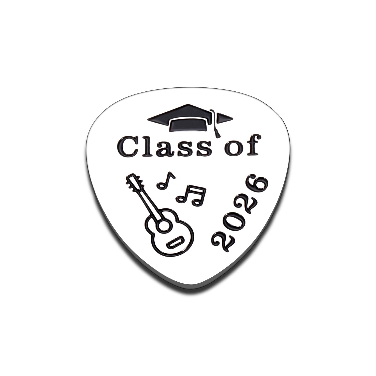 Accoliamber Guitar Pick  Class Of 2025 Graduation Gift For Him/Her  Silver Stainless Steel  1.18 X 1.26 Inches  Guitar Plect