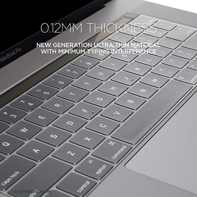 Uppercase Ghostcover Premium Ultra Thin Keyboard Protector, Compatible With Macbook Pro With Touch Bar 13 And 15 (2016 2017 2018