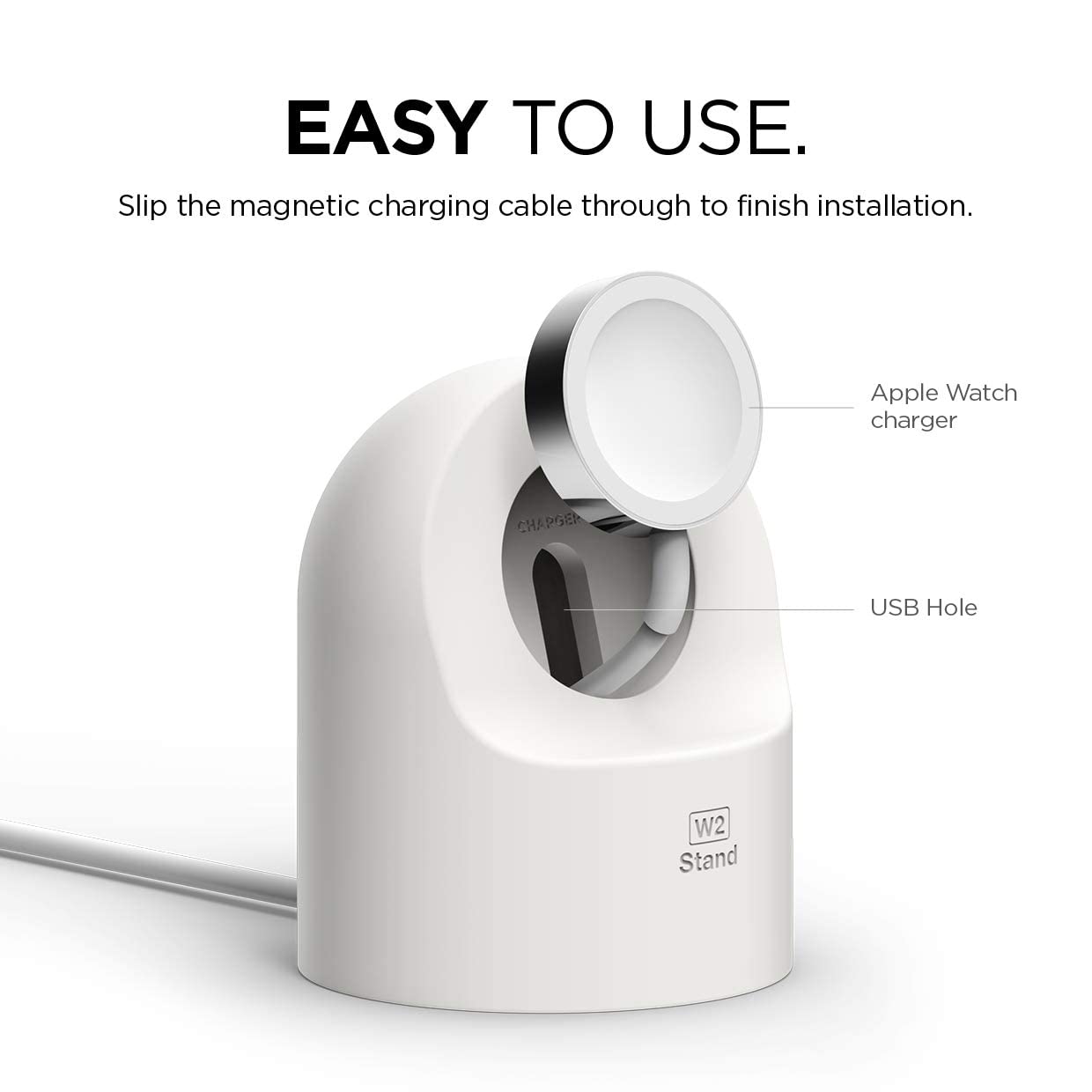 Elago W2 Charger Stand Compatible With Apple Watch Series Ultra2/Ultra/9/8/7/6/Se/5/4/3/2/1/Se (49Mm, 45Mm, 44Mm, 42Mm, 41Mm, 40