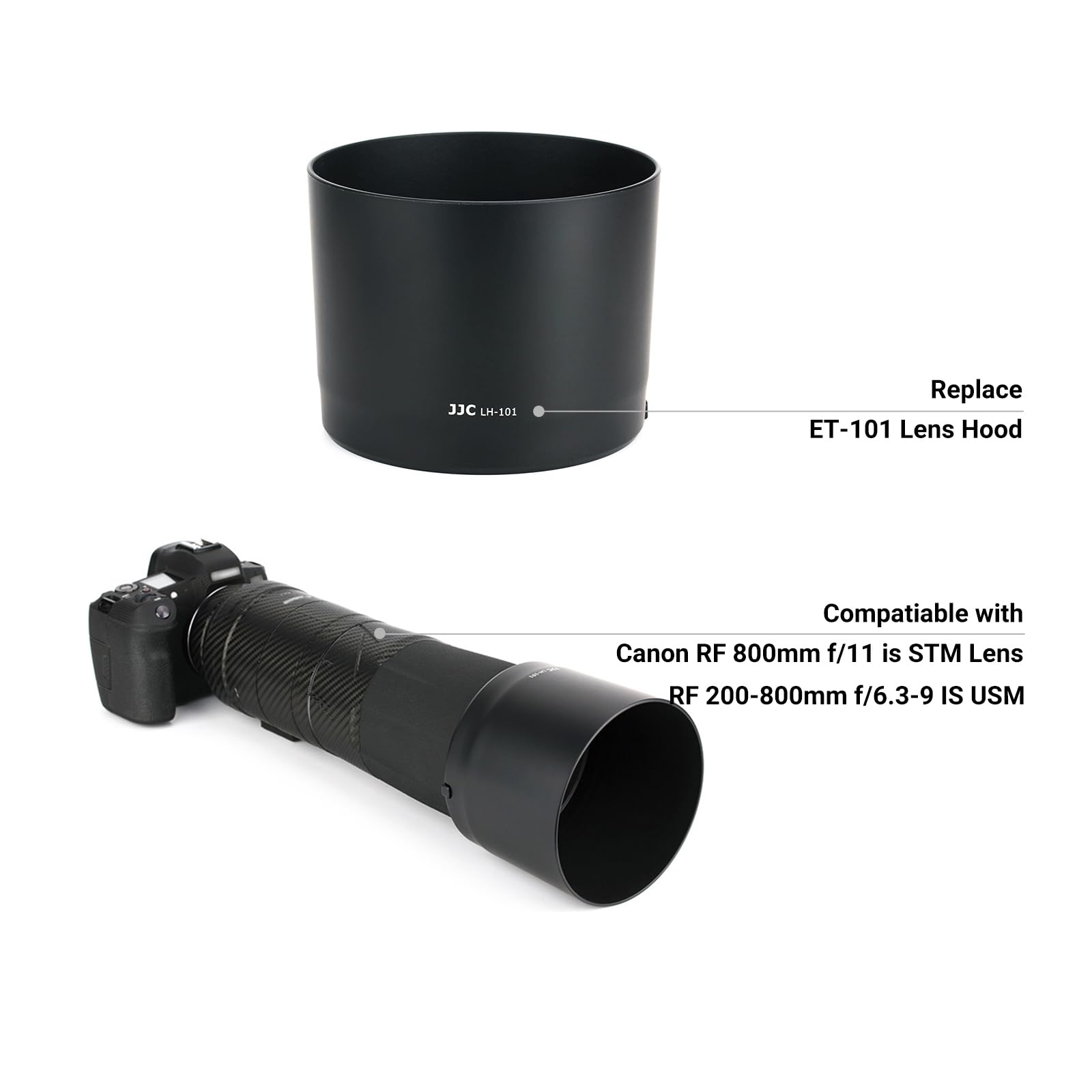 Lens Hood For Canon Rf 800Mm F/11 Is Stm, Rf 200 800Mm F/6.3 9 Is Usm Lens On Eos R6 R5 Rp R Ra Camera,Reversible Lens Shade Rep