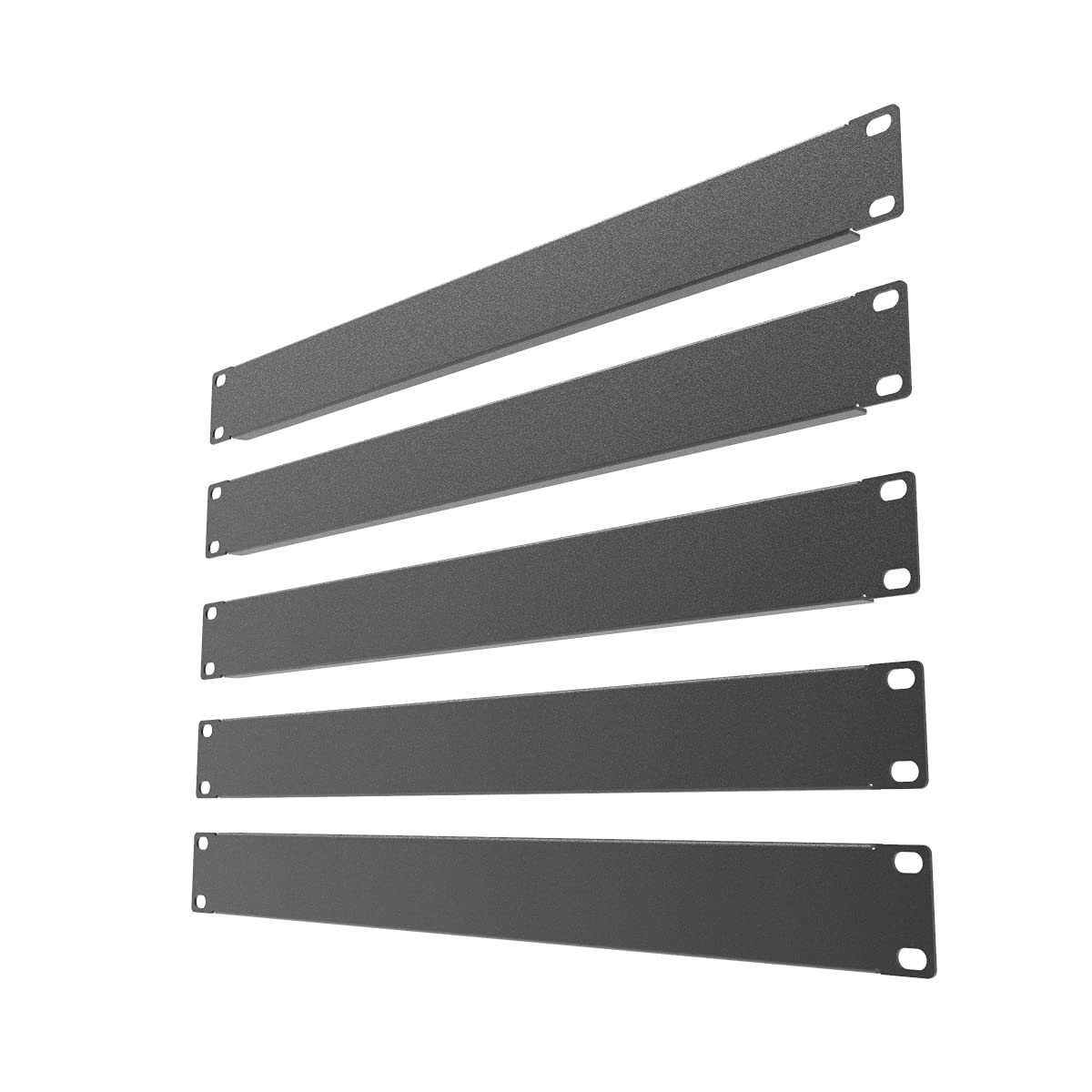 Qiaoyoubang 5 Pack Of 1U Blank Panel   Metal Rack Mount Filler Panel For 19In Server Rack Cabinet Or Enclosure, Black (1Ubp5Pc)