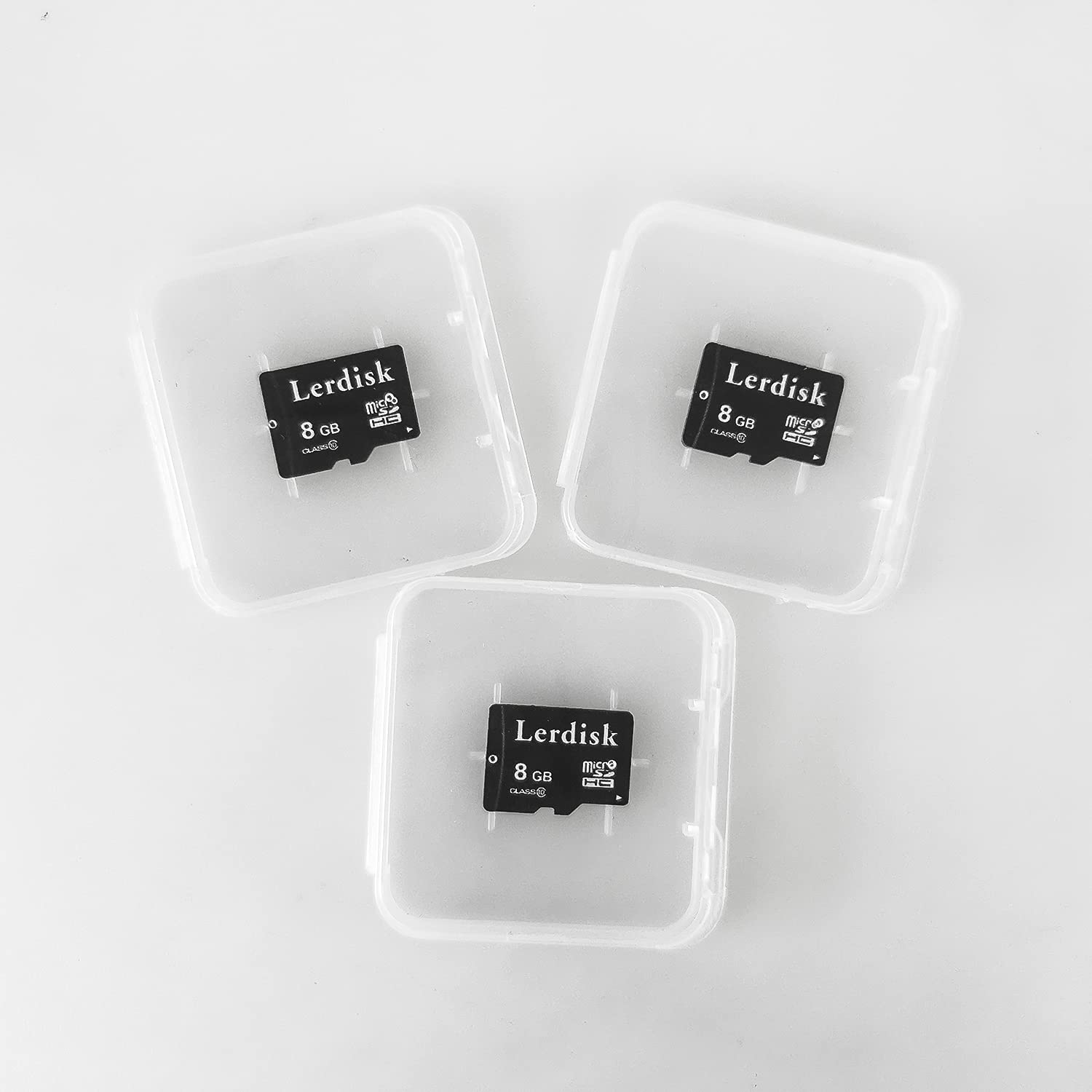 Lerdisk Factory Wholesale Micro Sd Card 8Gb U1 Pack Of 3 In Bulk Micro Sdhc With Adapter Produced By Authorized Licencee(8Gb)