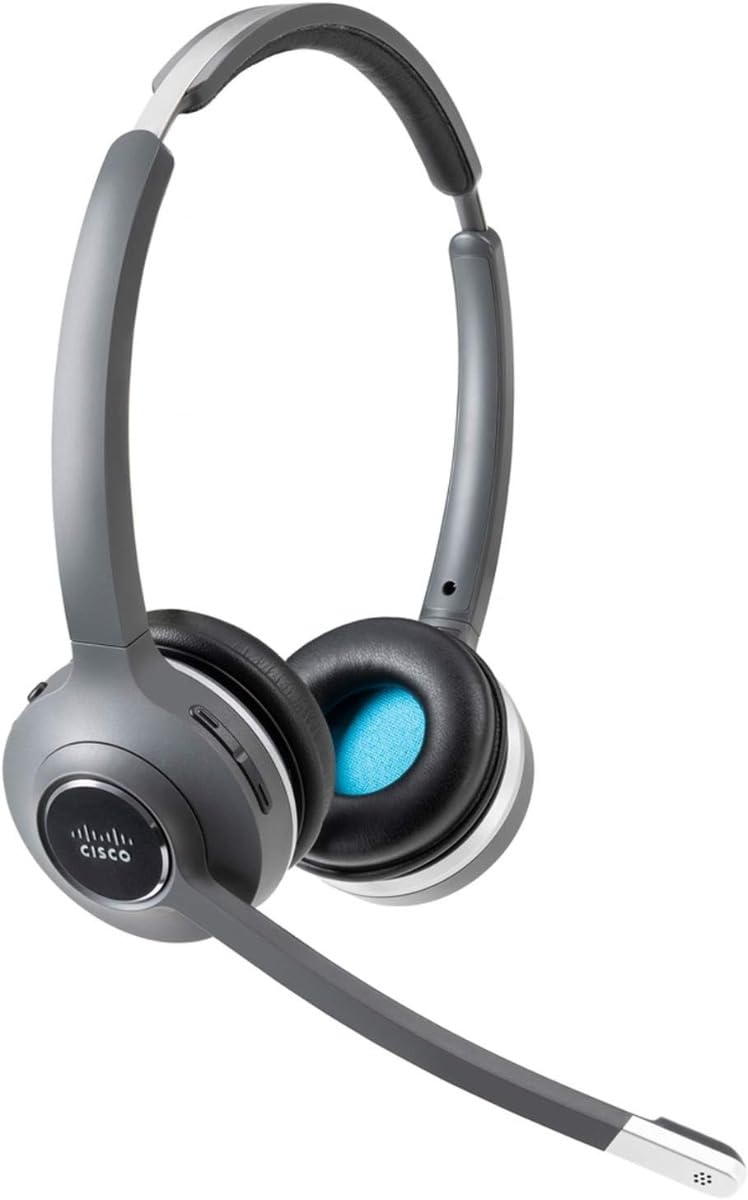 Cisco Headset 562, Wireless Dual On Ear Dect Headset With Multi Source Base For Us & Canada, Charcoal, 1 Year Limited Liability