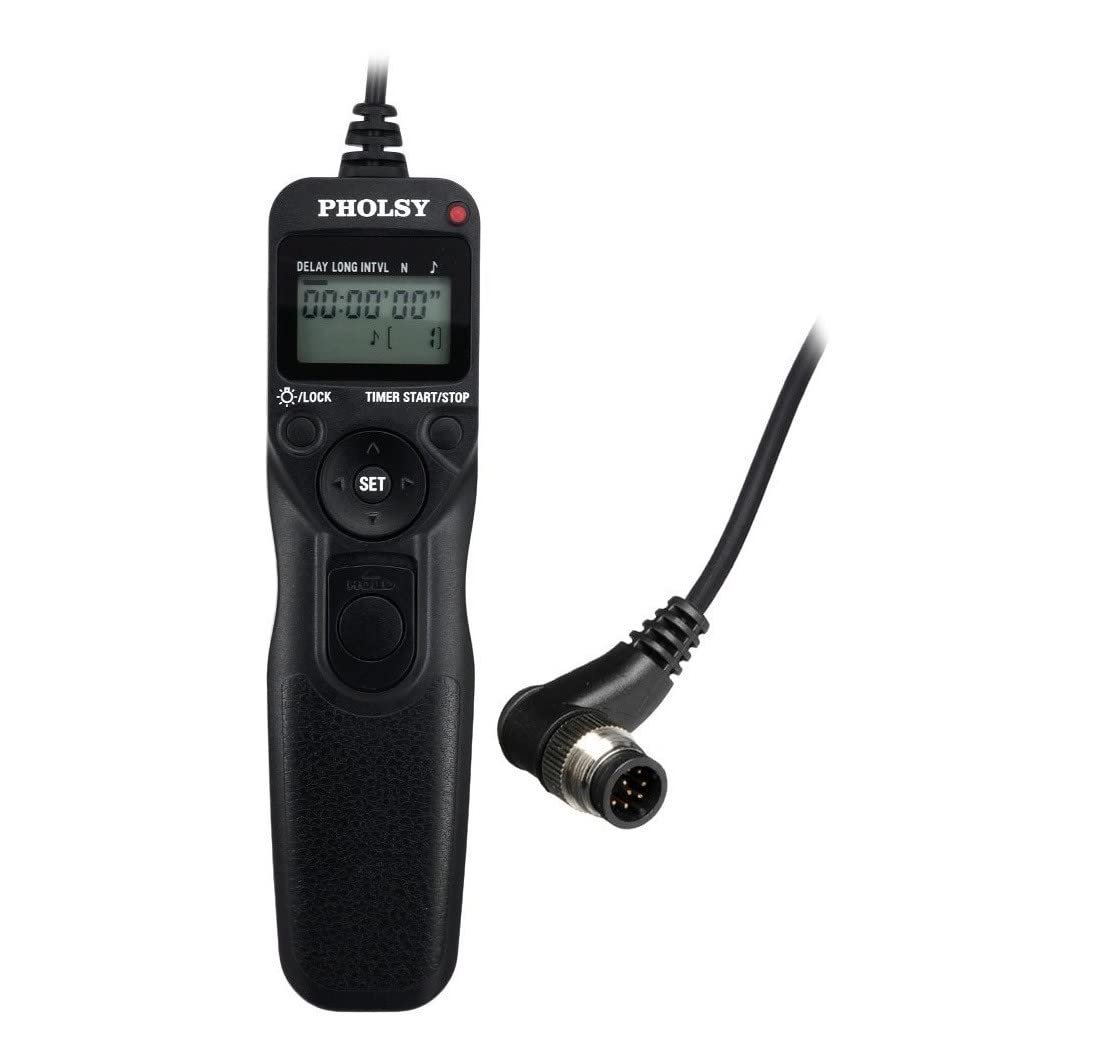 PHOLSY N8 Timer Remote Control Cable with Intervalometer for Nikon Z8, Z9, D3, D4, D5, D6, D800, D850, D810, D700, D500, D300, D