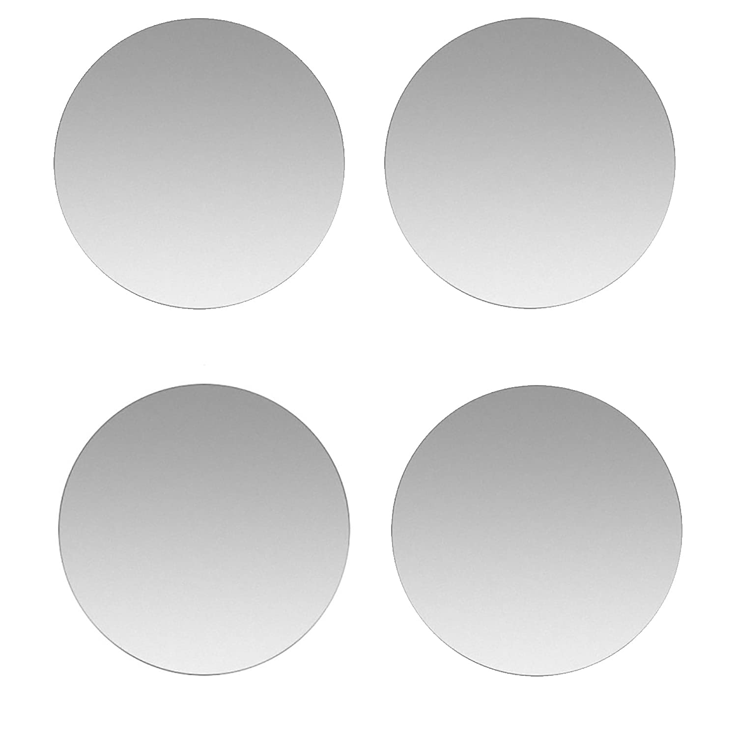 Salex Cell Phone Metal Plates For Magnetic Car Mount, Wall, Phone Holder. Replacement Set Of 4 Silver Round Iron Discs For Magne