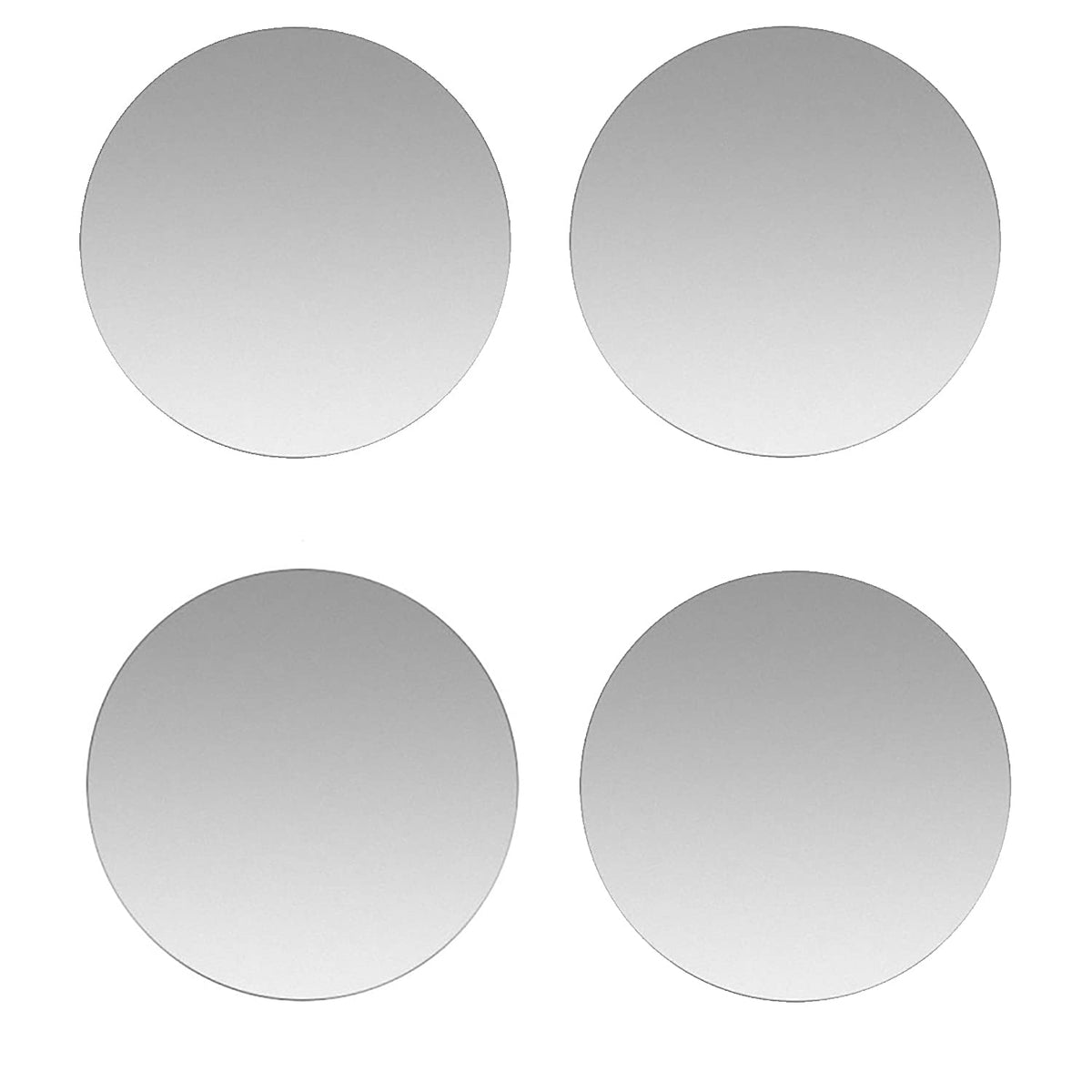 Salex Cell Phone Metal Plates For Magnetic Car Mount, Wall, Phone Holder. Replacement Set Of 4 Silver Round Iron Discs For Magne