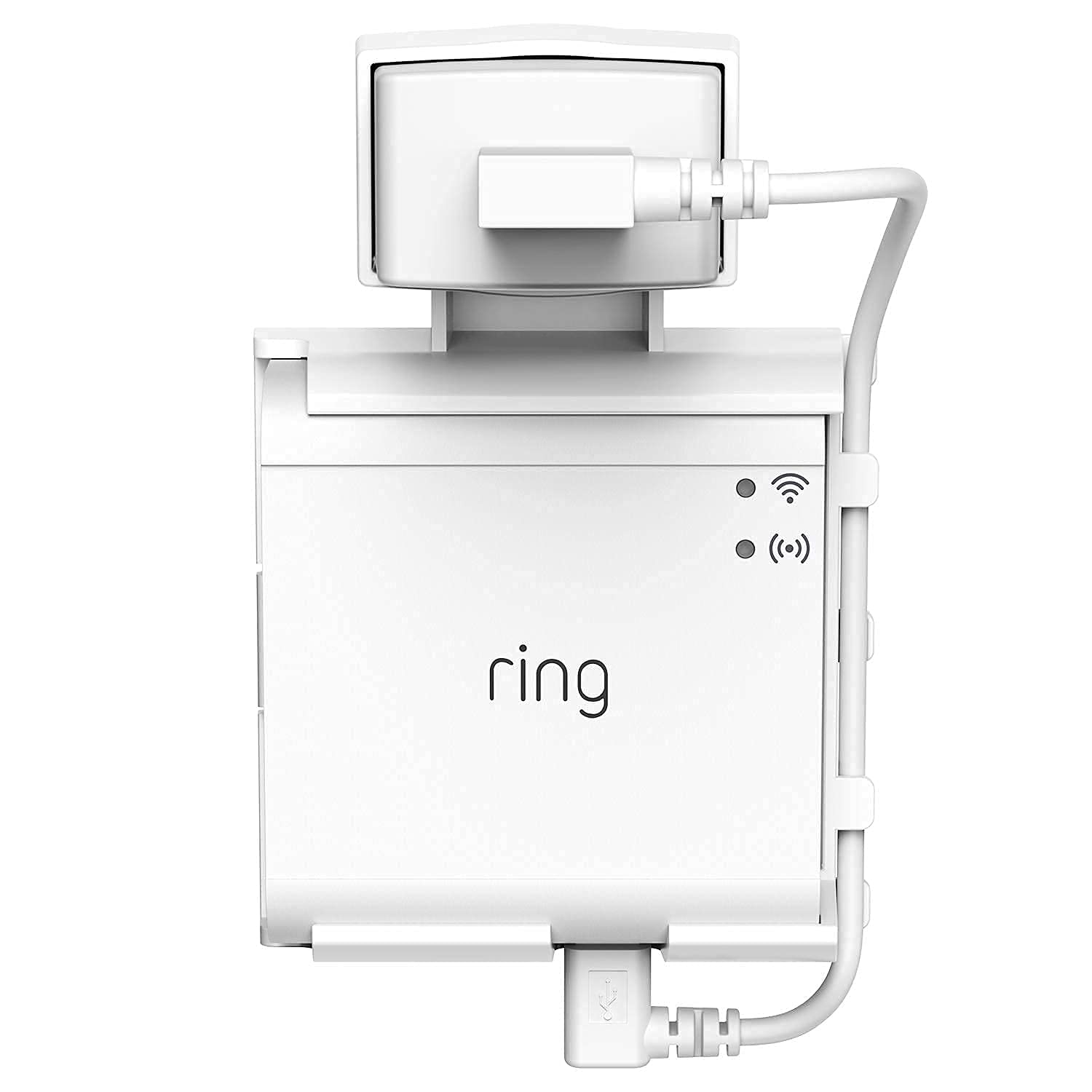 Koroao Outlet Installation Of Ring Bridge, No Drilling And Space Saving Wall Mount Bracket, With Short Cable For Ring Smart Lighting Bridge