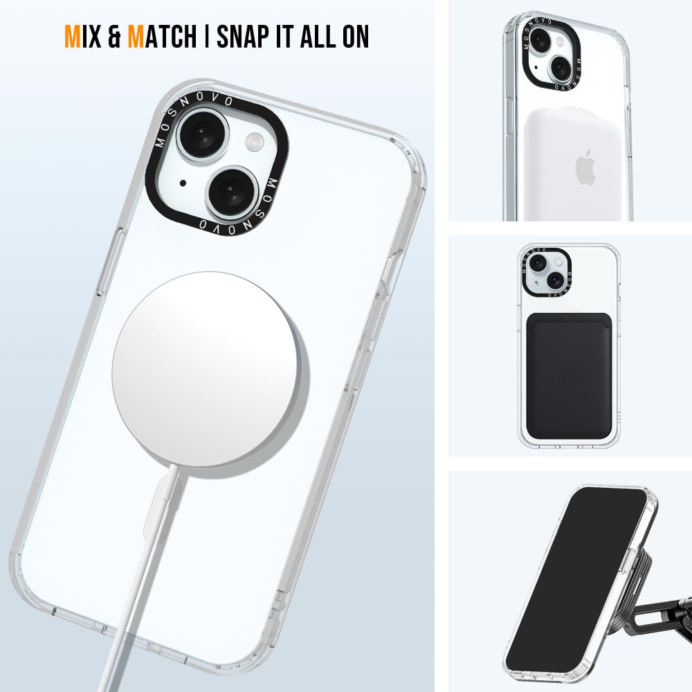 Mosnovo Case For Iphone 15 Plus/Iphone 14 Plus, [Compatible With Magsafe] [Buffertech 6.6Ft Military Grade Drop Protection] [Ant