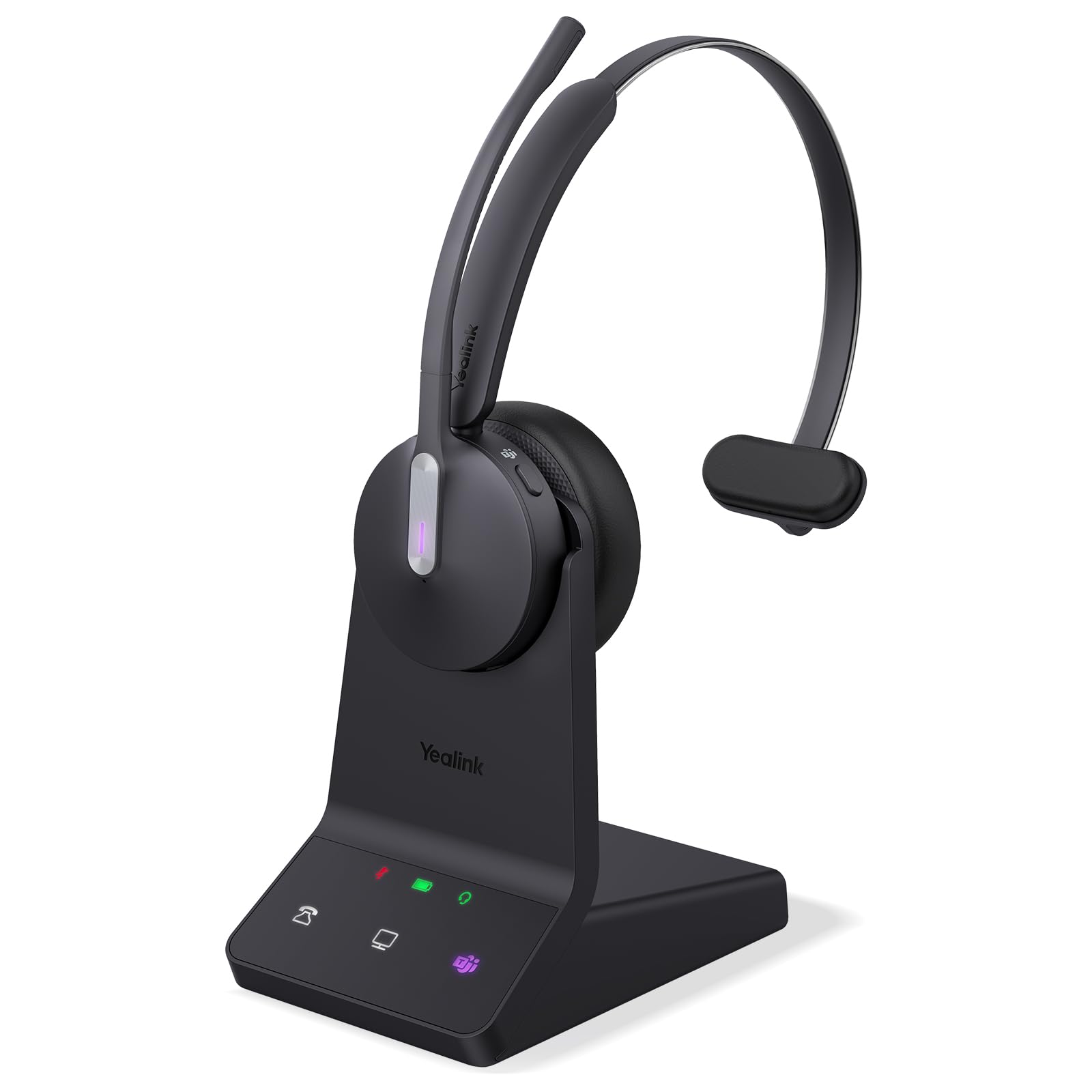 Yealink WH64 Wireless Headset, DECT and Bluetooth Dual Hybrid Headset for Microsoft Teams, Phone Headset with 3X Mic, 32 Talk Ti