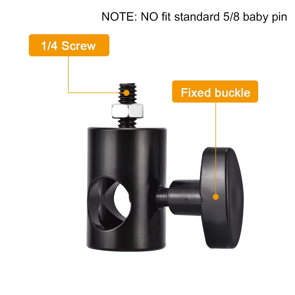 2Pcs Rapid Adapter Convert With 1/4' Screw, Utebit 1/4 Thread Photography Light Stand Adapter, Multi Functional Metal Camera Bracket Mount Adaptor, Photo Studio, Photography Accessory