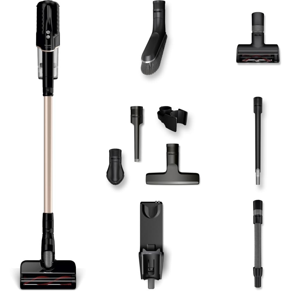 Miele Duoflex Total Care Vacuum Cleaner, Cordless And Bagless Multi Use, Multi Floor Flexible Stick Vacuum With 4 Attachable Bru