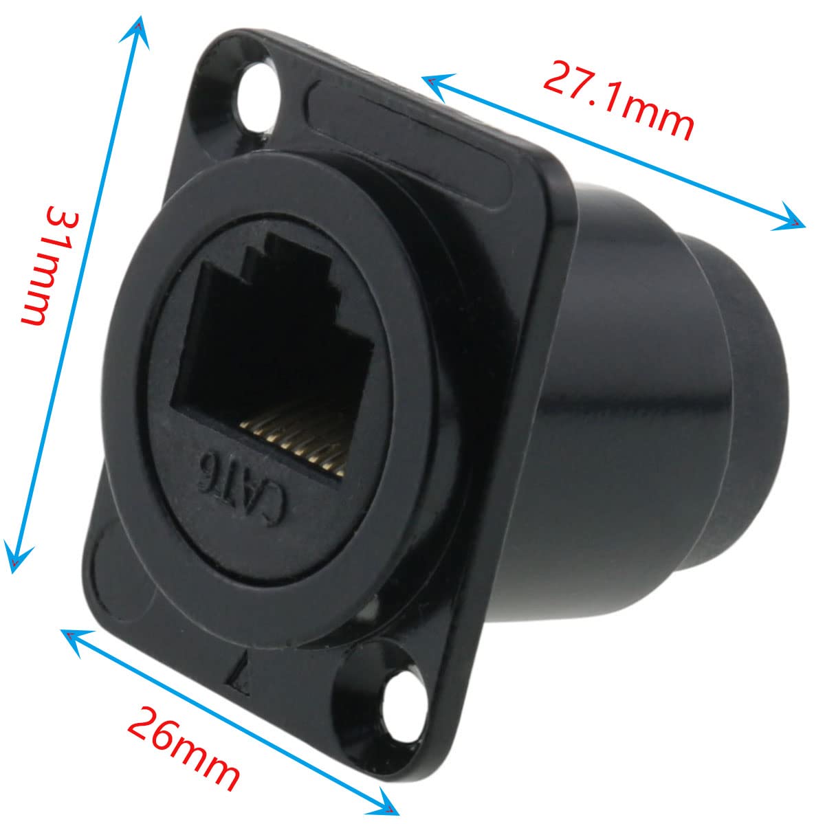 D Type Rj45 Cat6 Coupler Zczqc Cat6 D Series Panel Mount Connector D Cat6 Ethercon Pass Through Connector
