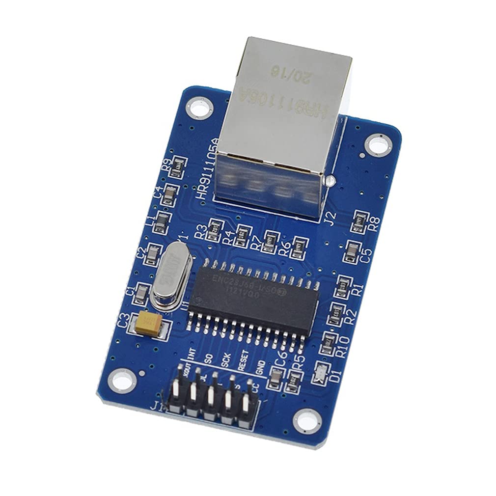 Hiletgo Enc28J60 Enc28J60 I/So Hr911105A Ethernet Lan Network Module Spi Interface 3.3V For Arduino Avr Pic Lpc Stm32