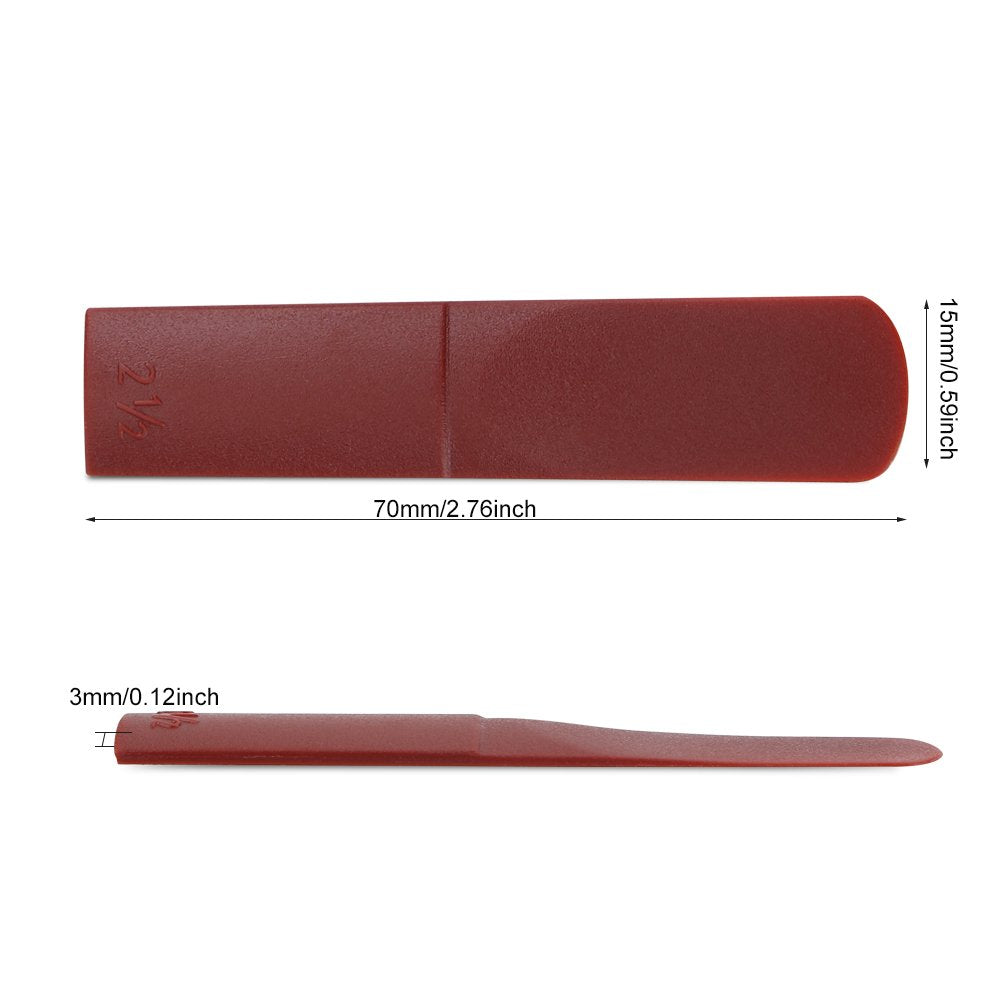 3Pcs Saxophone Reeds, 2.5 Strength Reeds For Saxophone(Red)