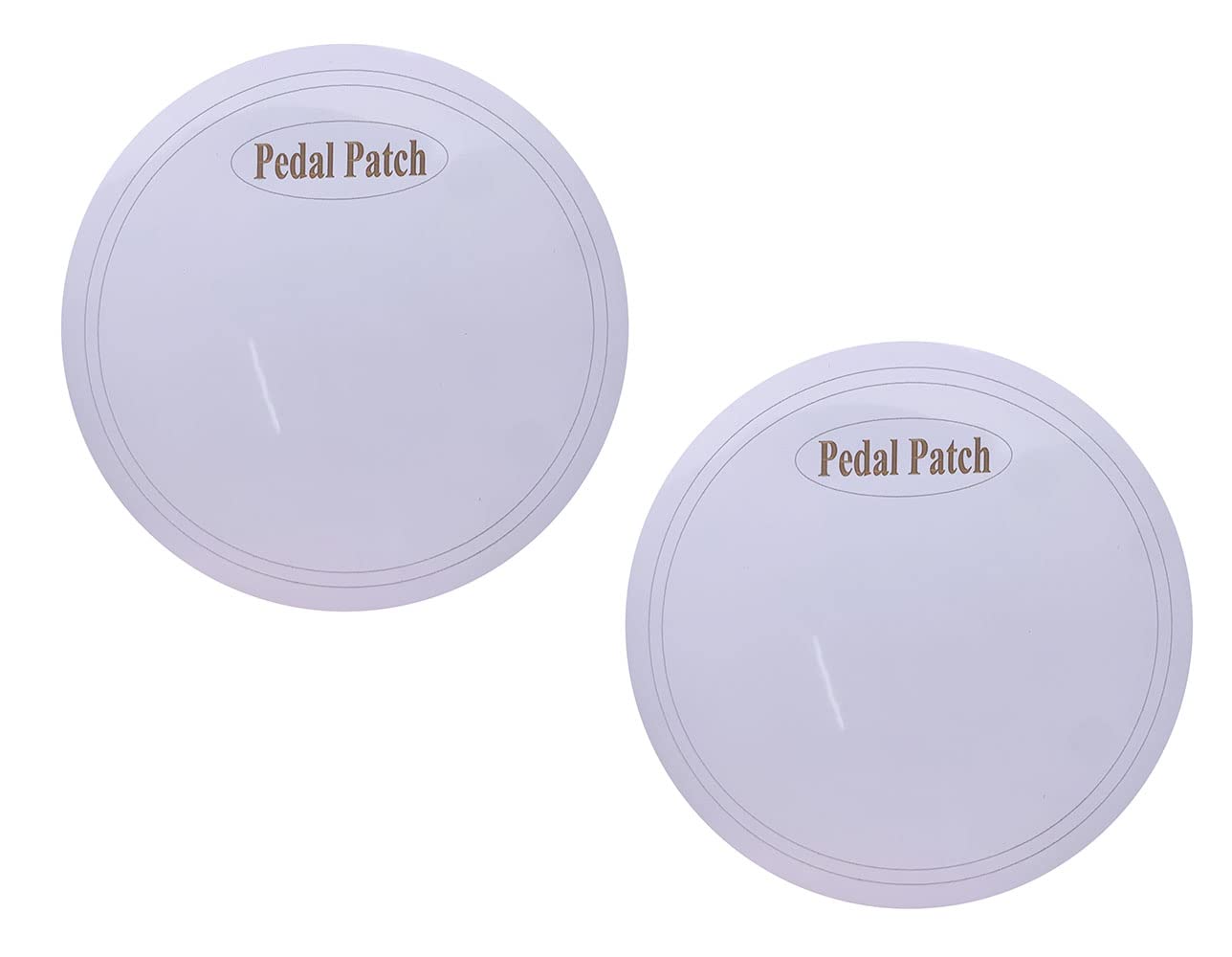 Tuoren Single Pedal Patch Self Adhesive Drumhead Patch Protector For Kick Bass Durm Parts (White)