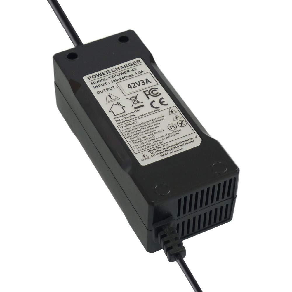 Abakoo 42V 3A Charger Power Supply Adapter For 36V 8Ah 15Ah Lithium Li Ion Battery Pack With Dc 5.5 X 2.5Mm/5.5 X 2.1Mm