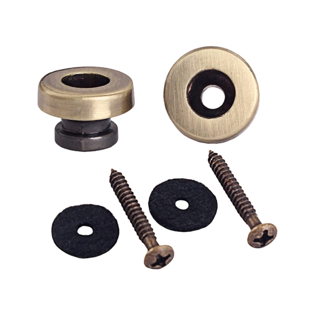 Peosaard Guitar Metal Button Guitar Strap Button Lock Bronze Guitar Buttons End Pins for Guitar Bass Ukulele 2PCS, Guitar Metal 